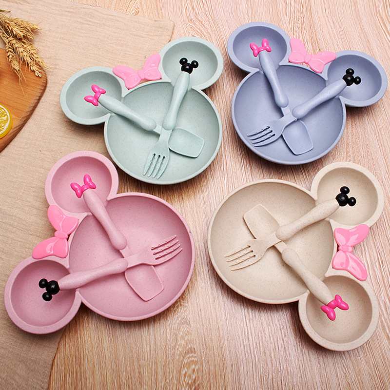 Baby Food Menu - 3Pcs/set Cartoon Baby Bowl Tableware Set