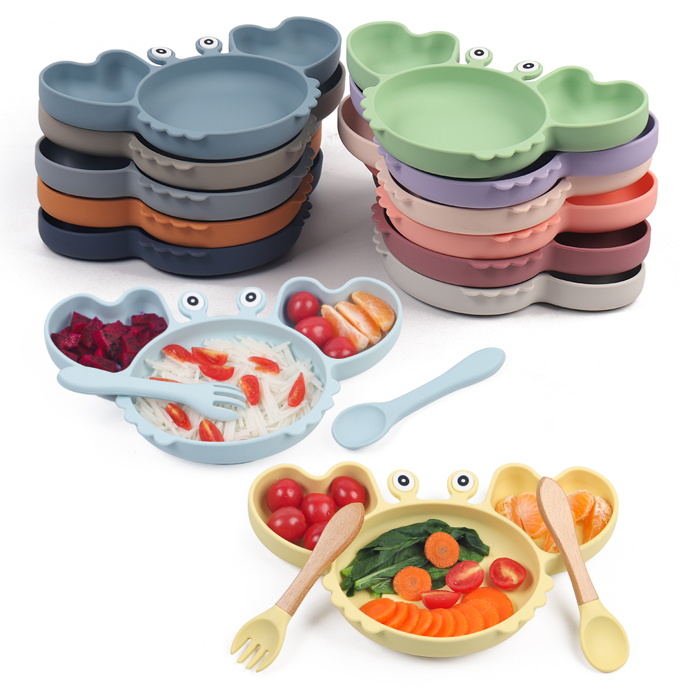 Baby Food Menu - 1/4/9Pcs Baby Bowls Plates Spoons Silicone