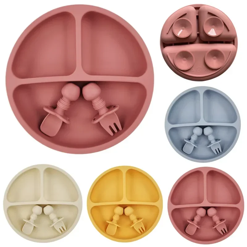 Baby Food Menu - 3Pcs Silicone Baby Feeding Set BPA