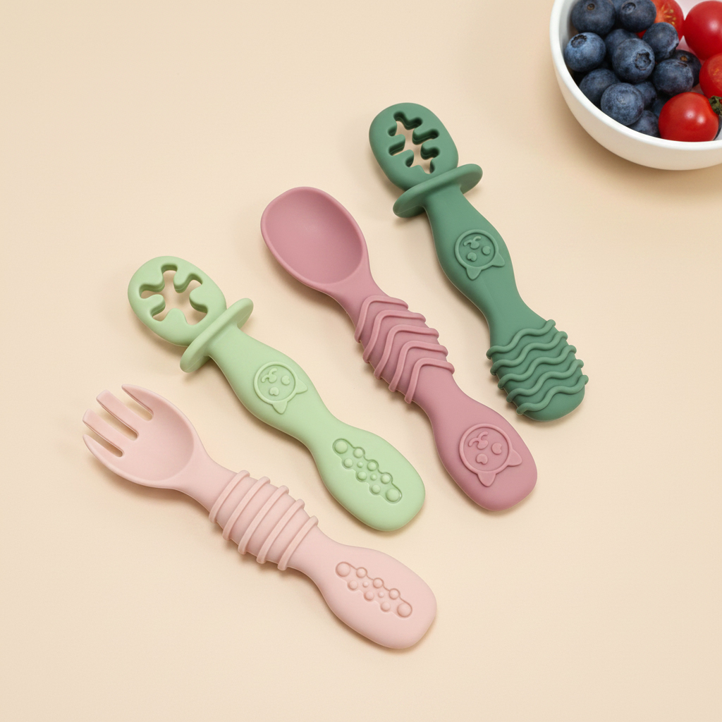 4pcs Assorted Silicone Spoon S - Baby Food Newborn review and price