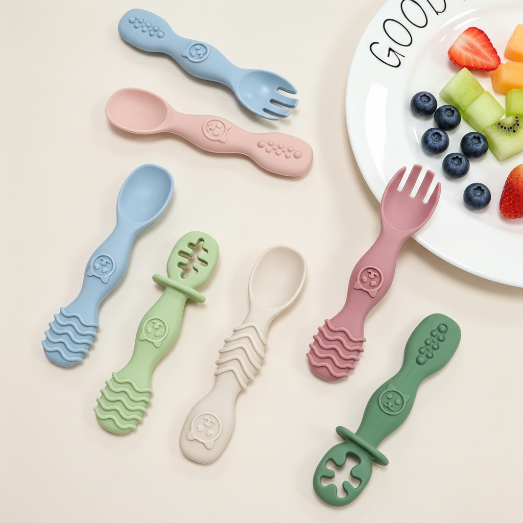 4pcs Assorted Silicone Spoon S - Baby Food Newborn review and price