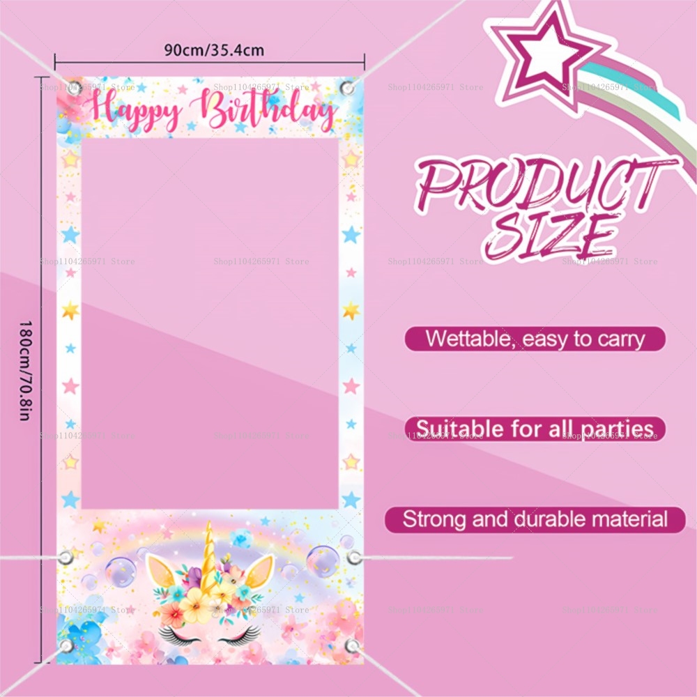 Unicorn Theme Photo Booth Fram - Baby Food Newborn review and price