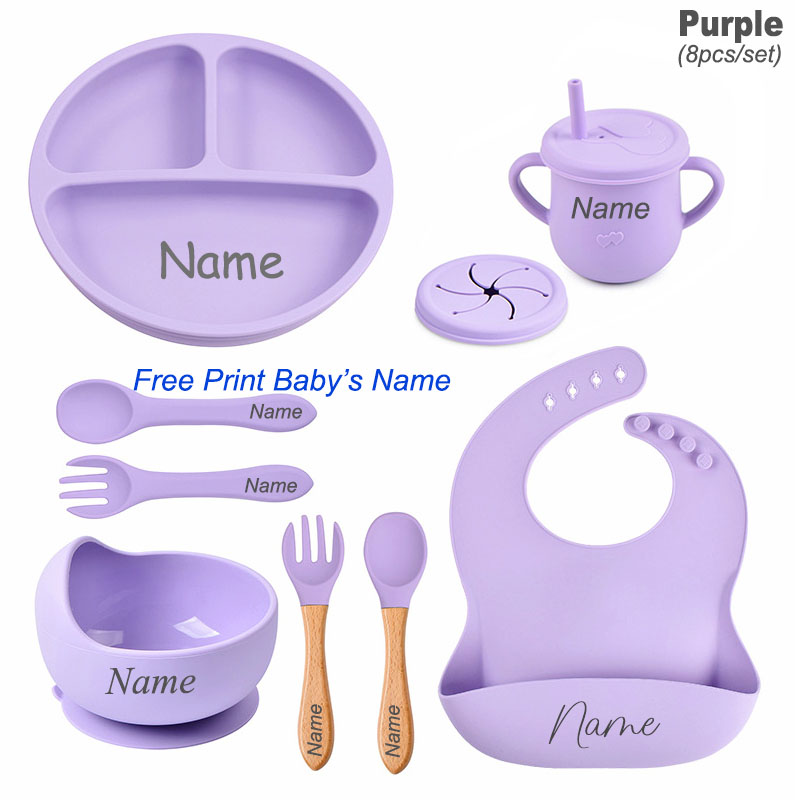 8Pcs Silicone Tableware Set Pe - Baby Food Menu review and price
