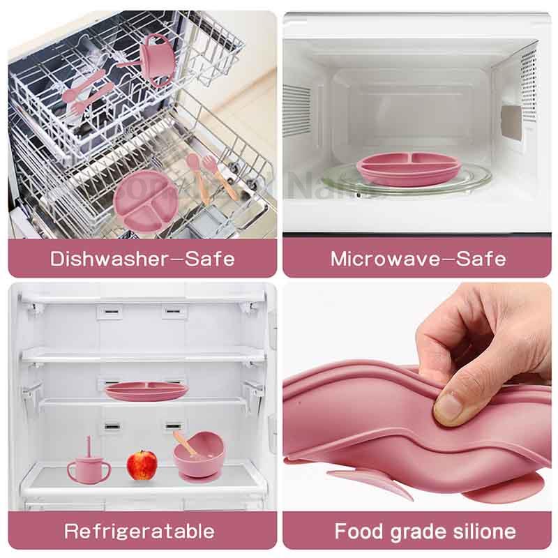 6Pcs Silicone Tableware For Ki - Baby Food Menu review and price